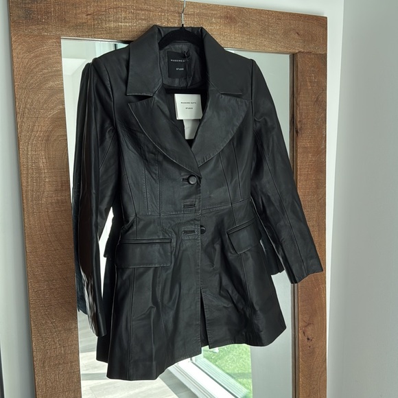 Massimo Dutti Leather Blazer - Picture 7 of 14
